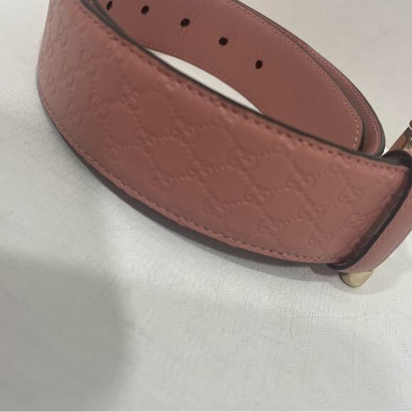 Authentic GUCCI GG pink leather belt size 75/30 26-30 main image 4